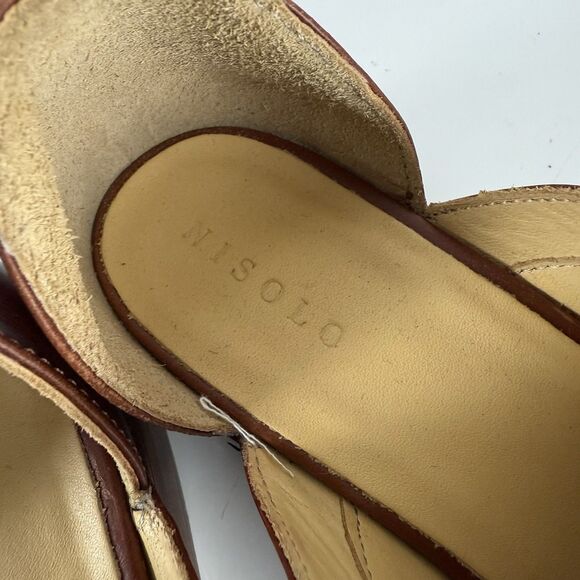 Nisolo Emma D'Orsay Oxford Loafers Shoes Slip On Flats Brandy Chestnut Womens 9 - Picture 10 of 14